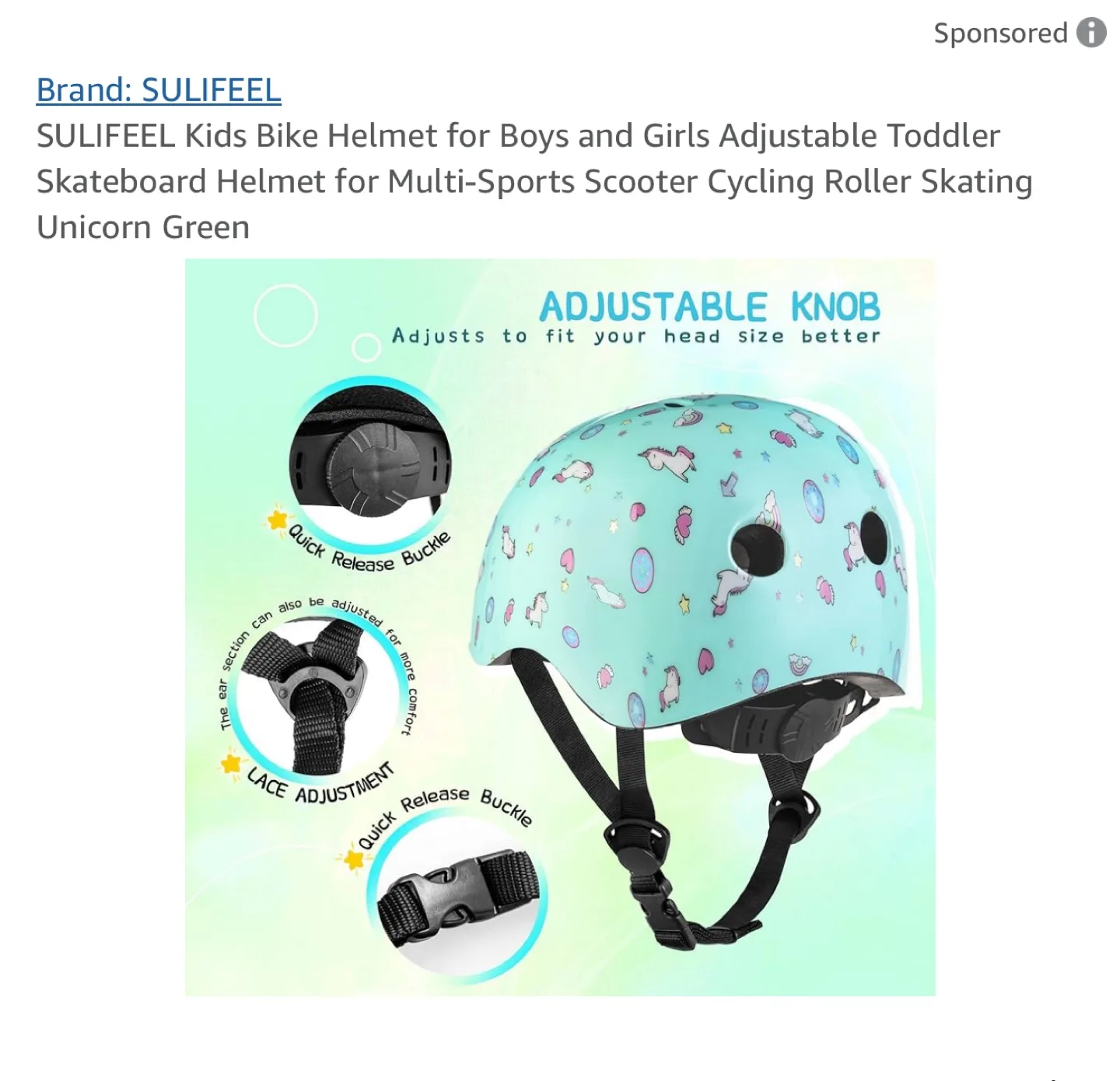 SULIFEEL Kids Unicorn Helmet image indicator(3)