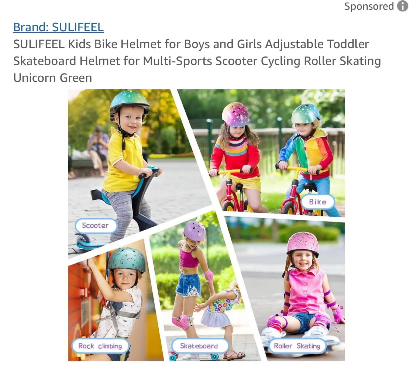 SULIFEEL Kids Unicorn Helmet image indicator(2)