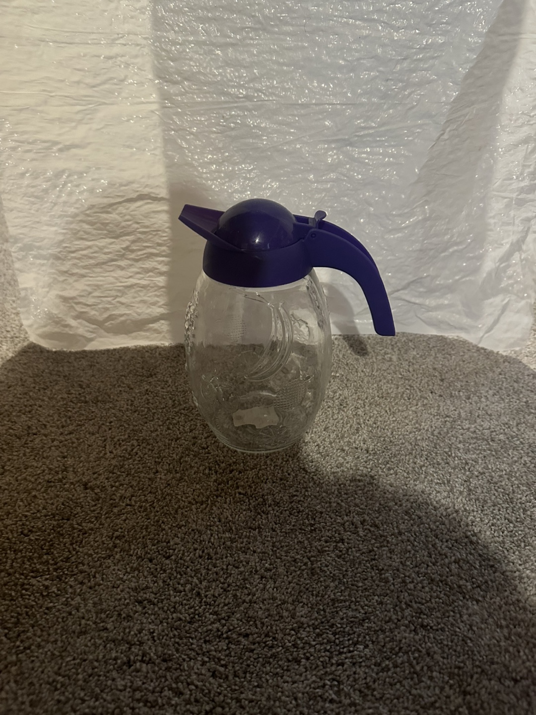 Glass water pitcher