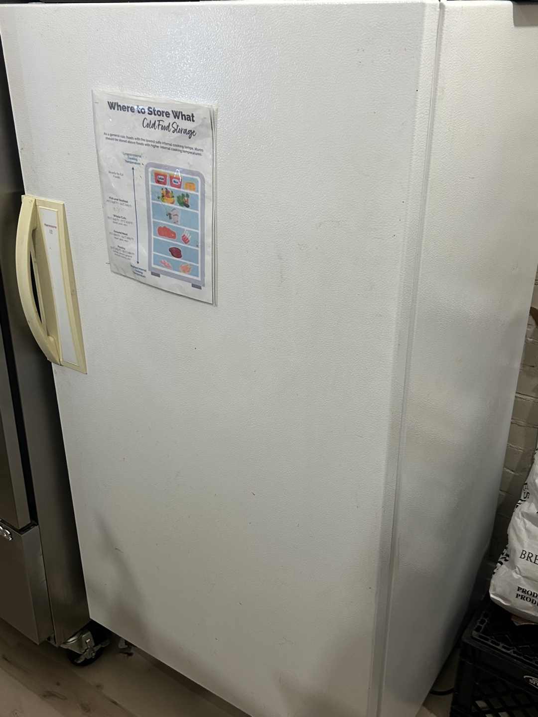 Large White freezer