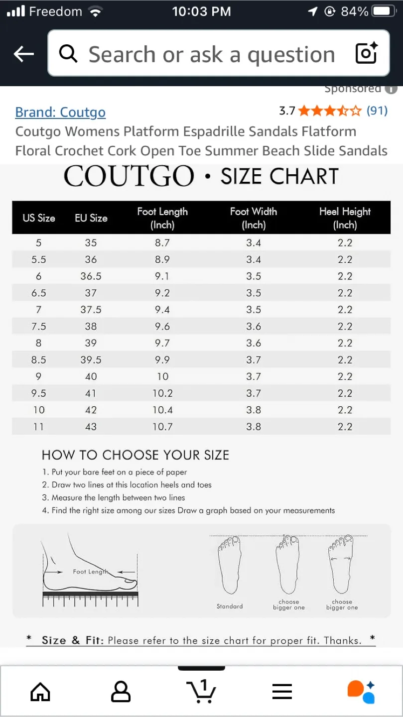 Coutgo Womens Platform Espadrille Sandals image indicator(4)