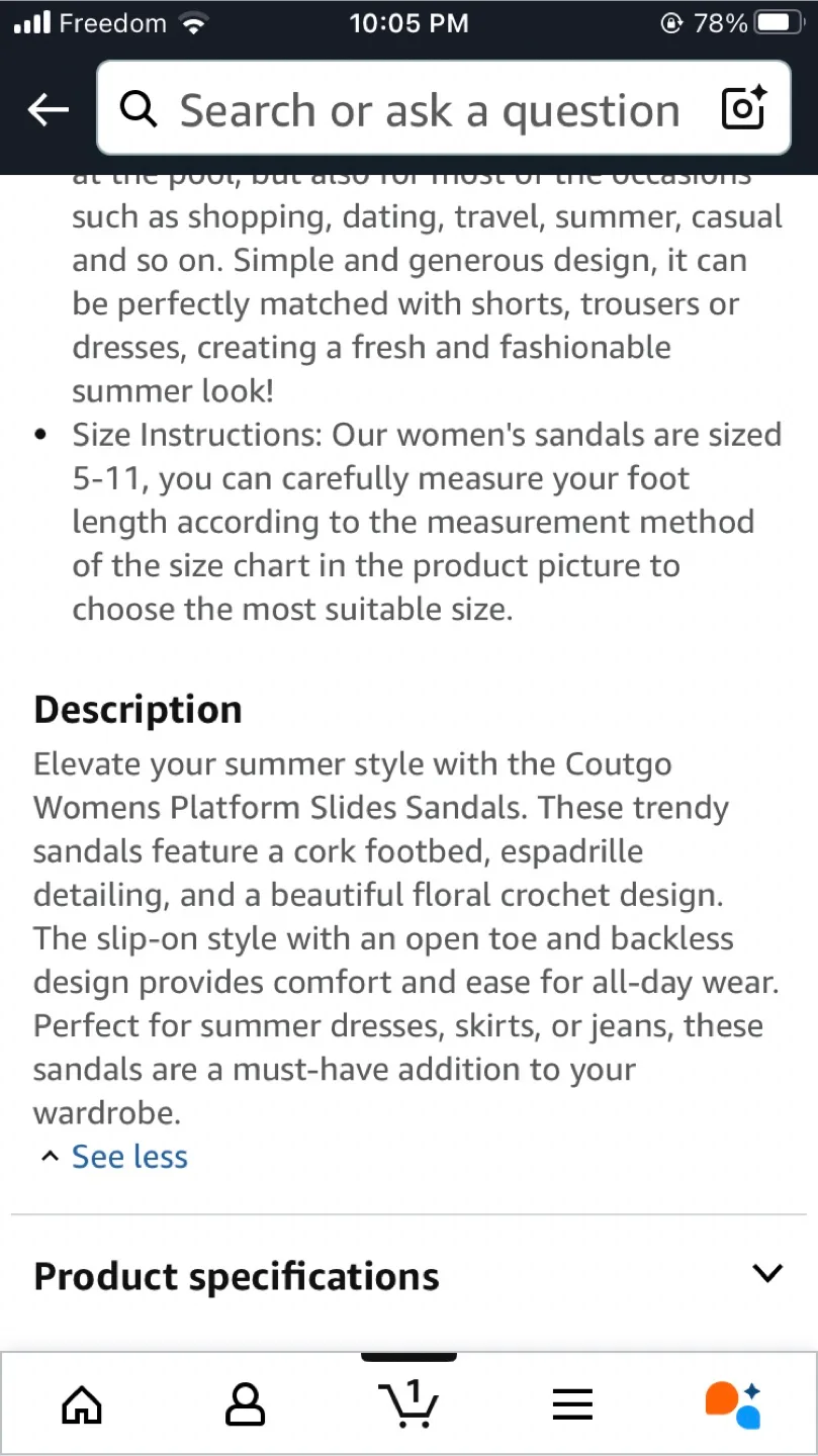 Coutgo Womens Platform Espadrille Sandals image indicator(2)