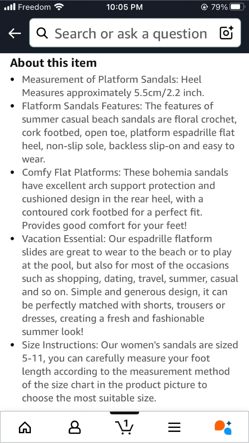 Coutgo Womens Platform Espadrille Sandals image indicator(3)