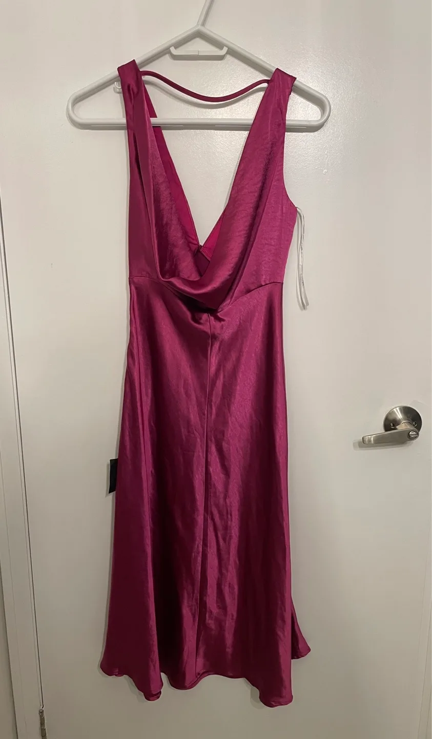 NEW Lulus Satin Midi Dress image indicator(2)