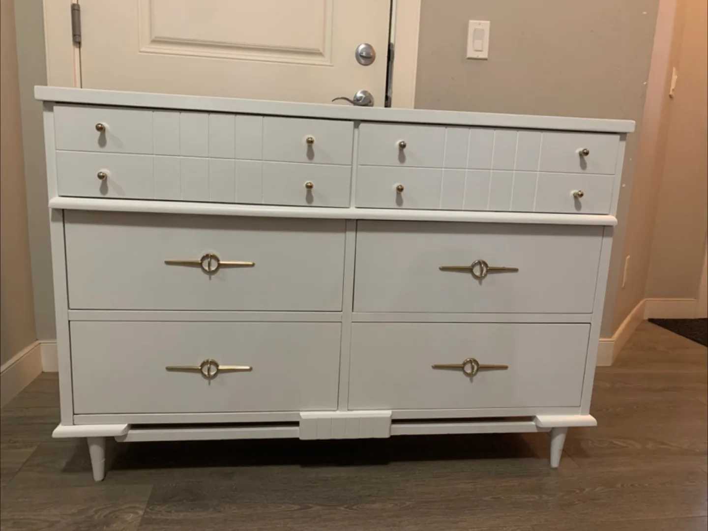 White Dresser with Gold Hardware thumbnail