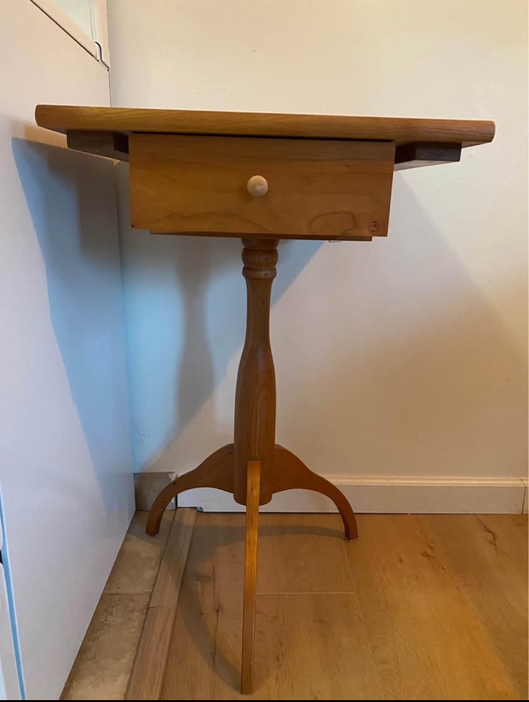 Solid Wood Side Table with Drawer
