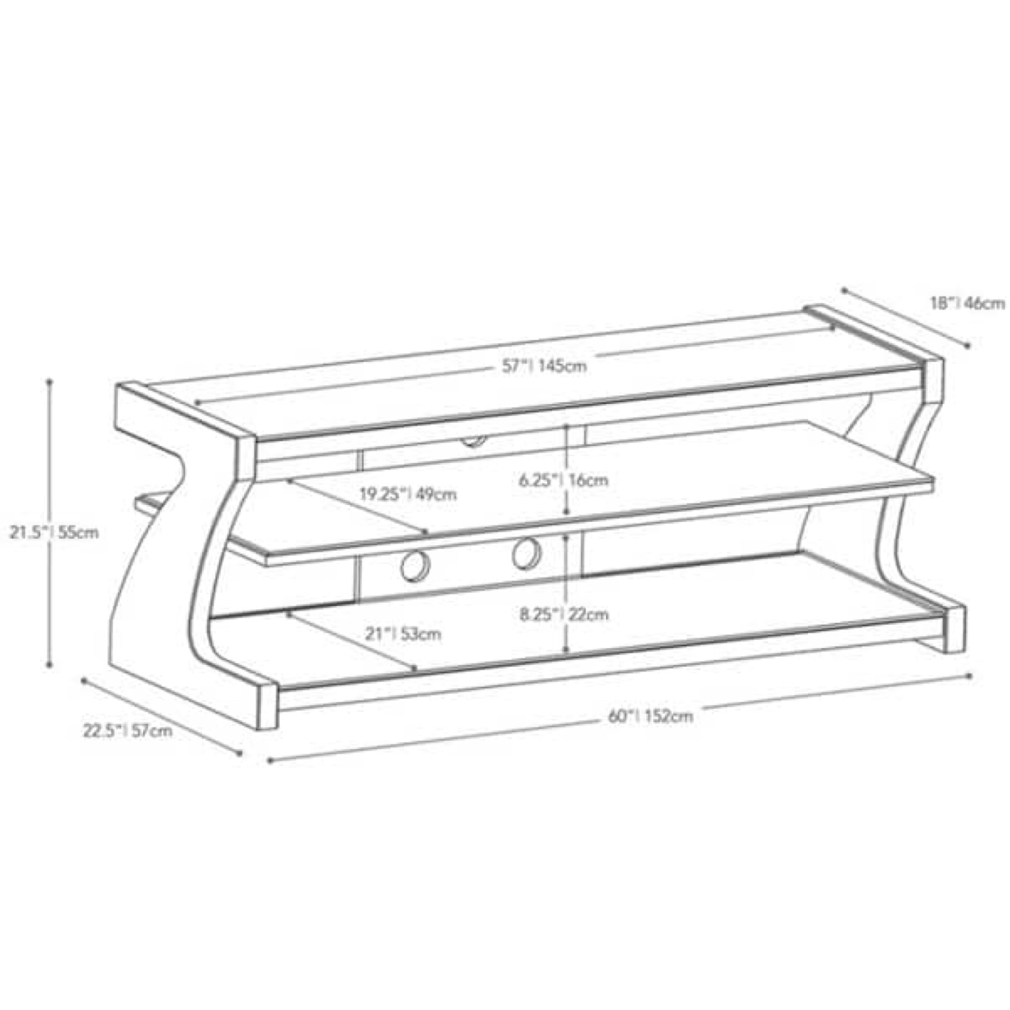 Black Glass TV Stand - photo 4
