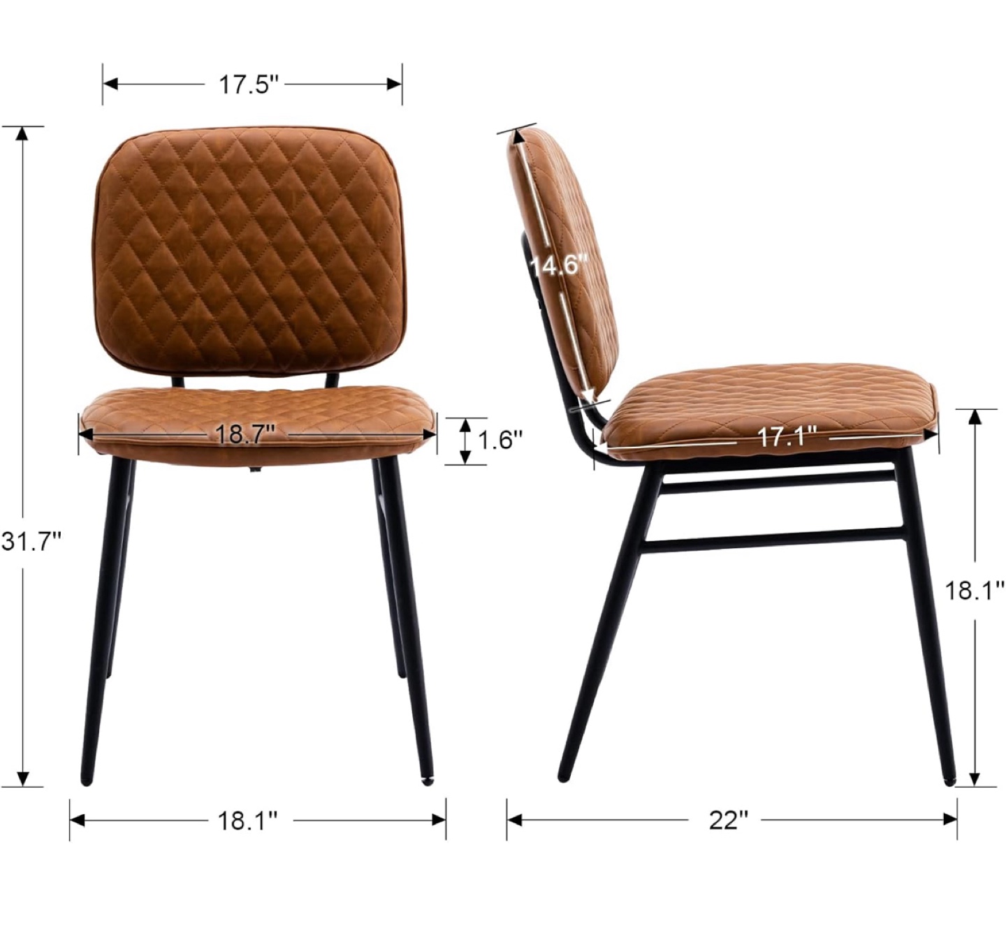 Set of 4 Modern Dining Chairs
