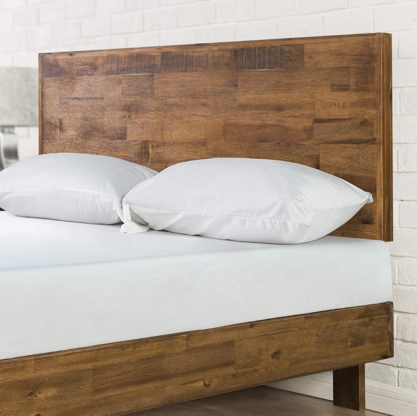 Wooden Bed Frame with Headboard