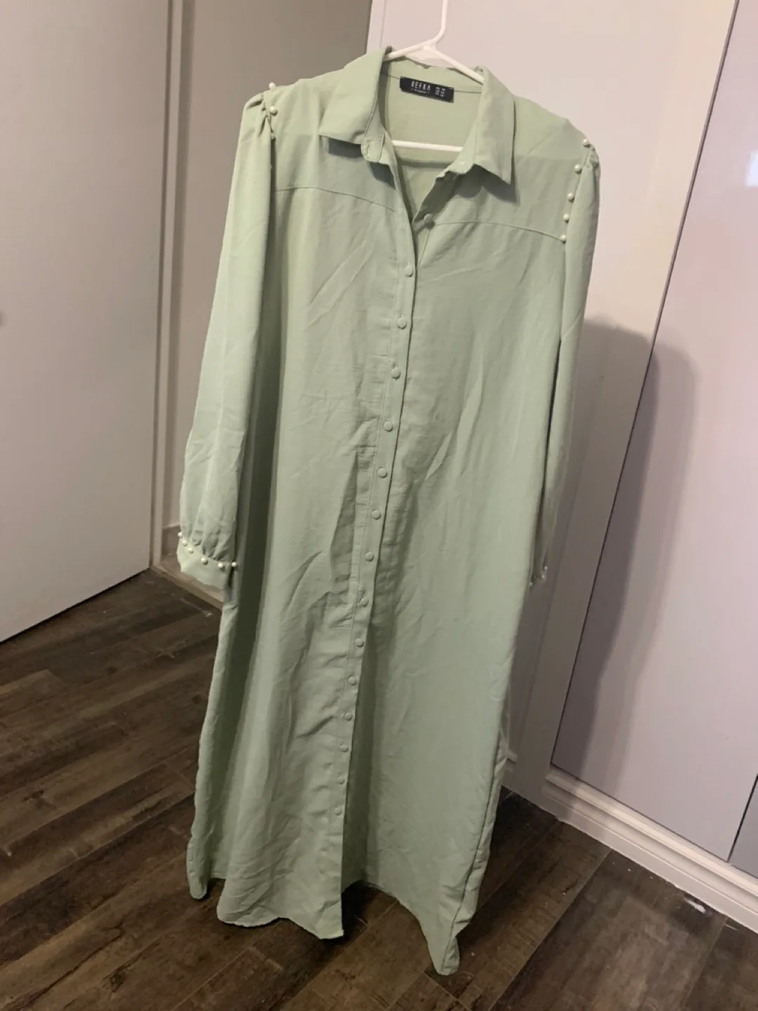 Button up long dress - Abaya thumbnail