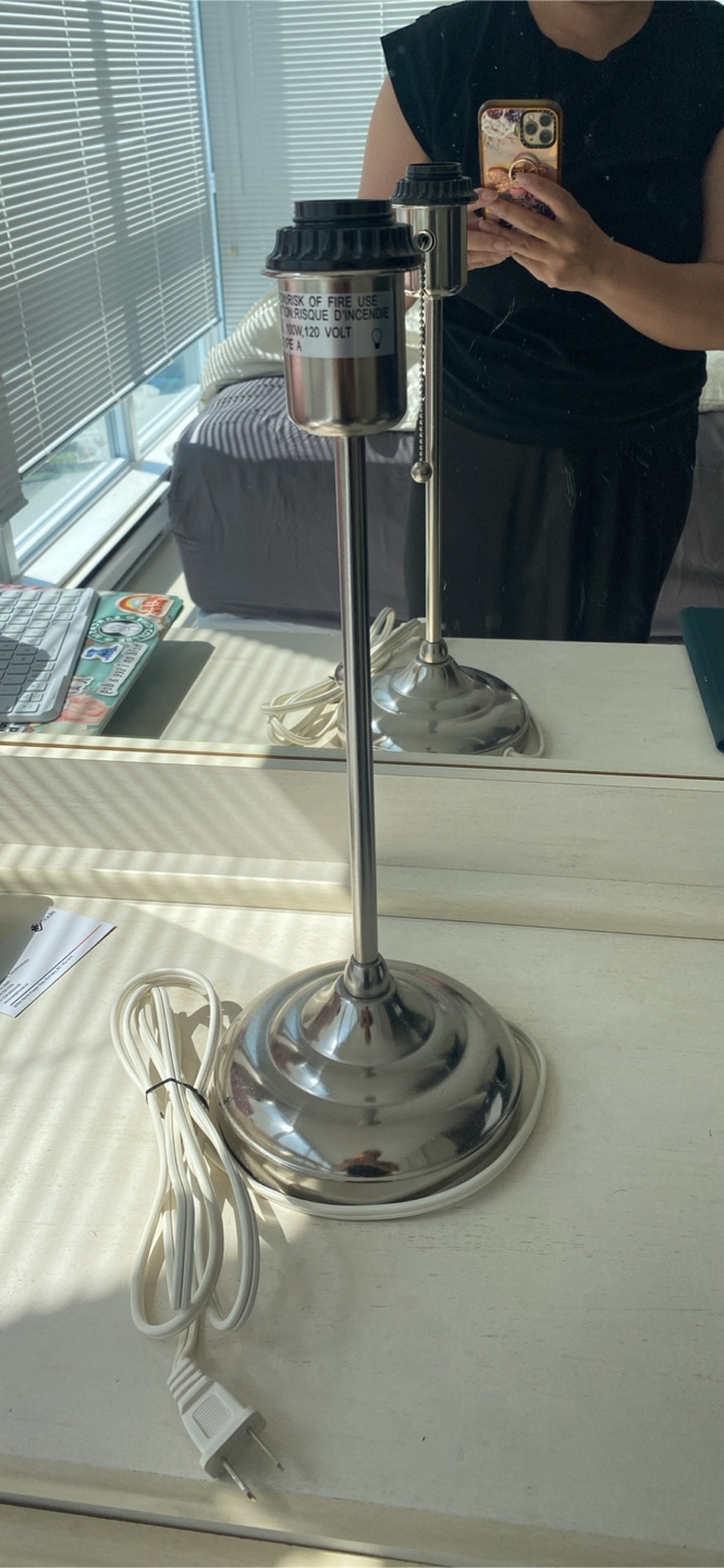 Chrome desk lamp
