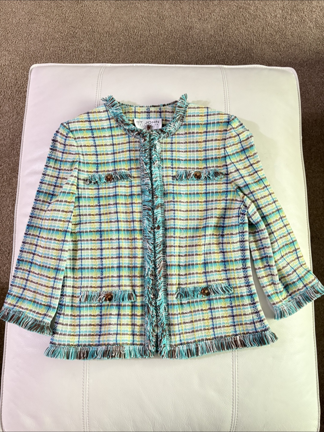 St. John Collection Plaid Jacket