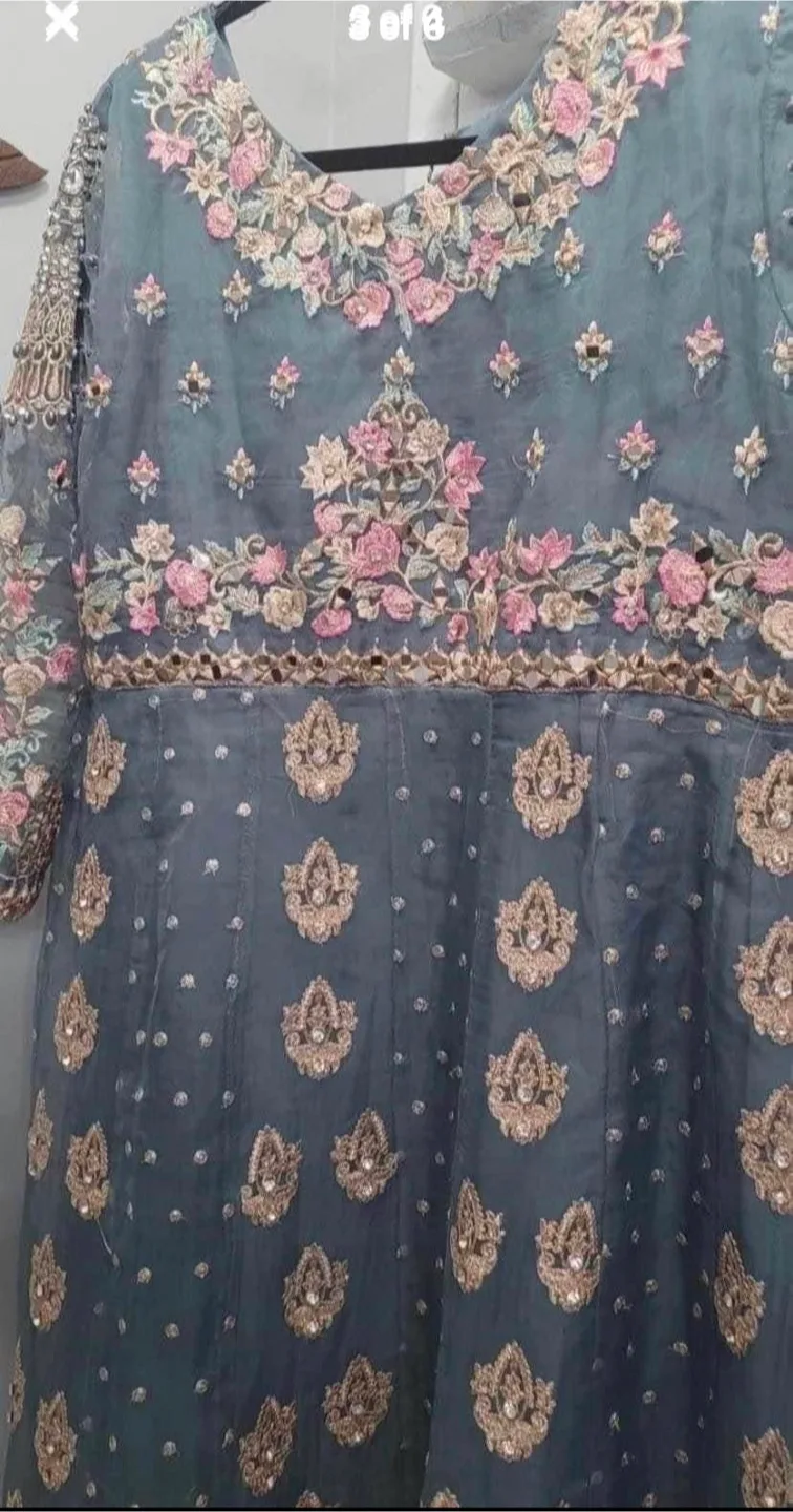 Embroidered party wear Dress image indicator(3)