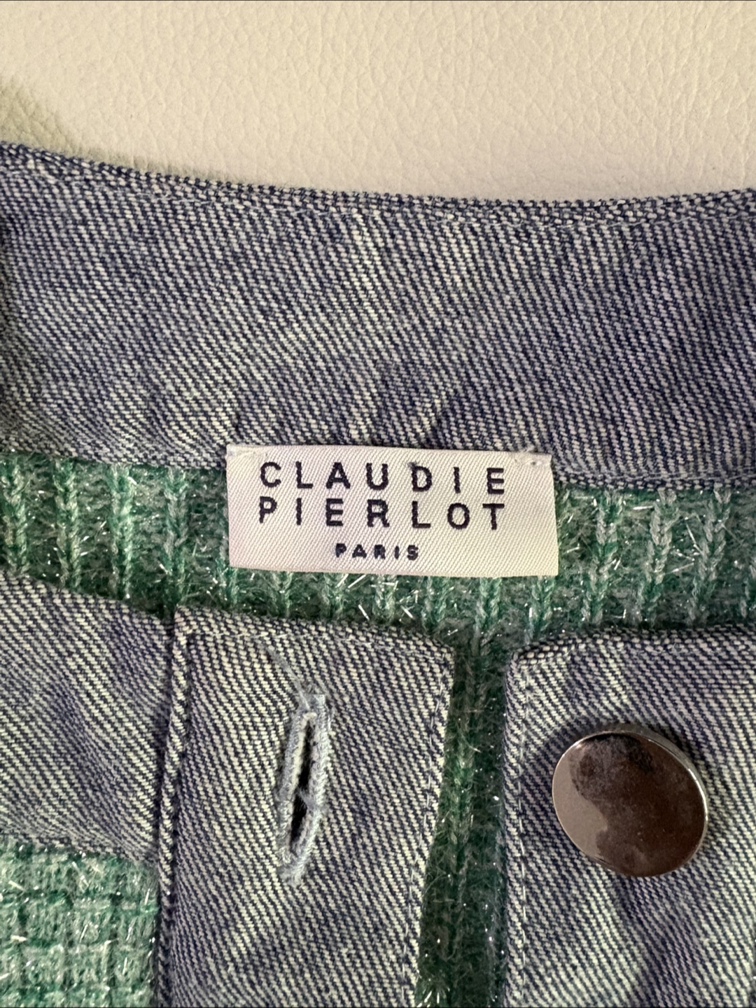 Claudie Pierlot Crop Green Musical Garden Cardigan - photo 2