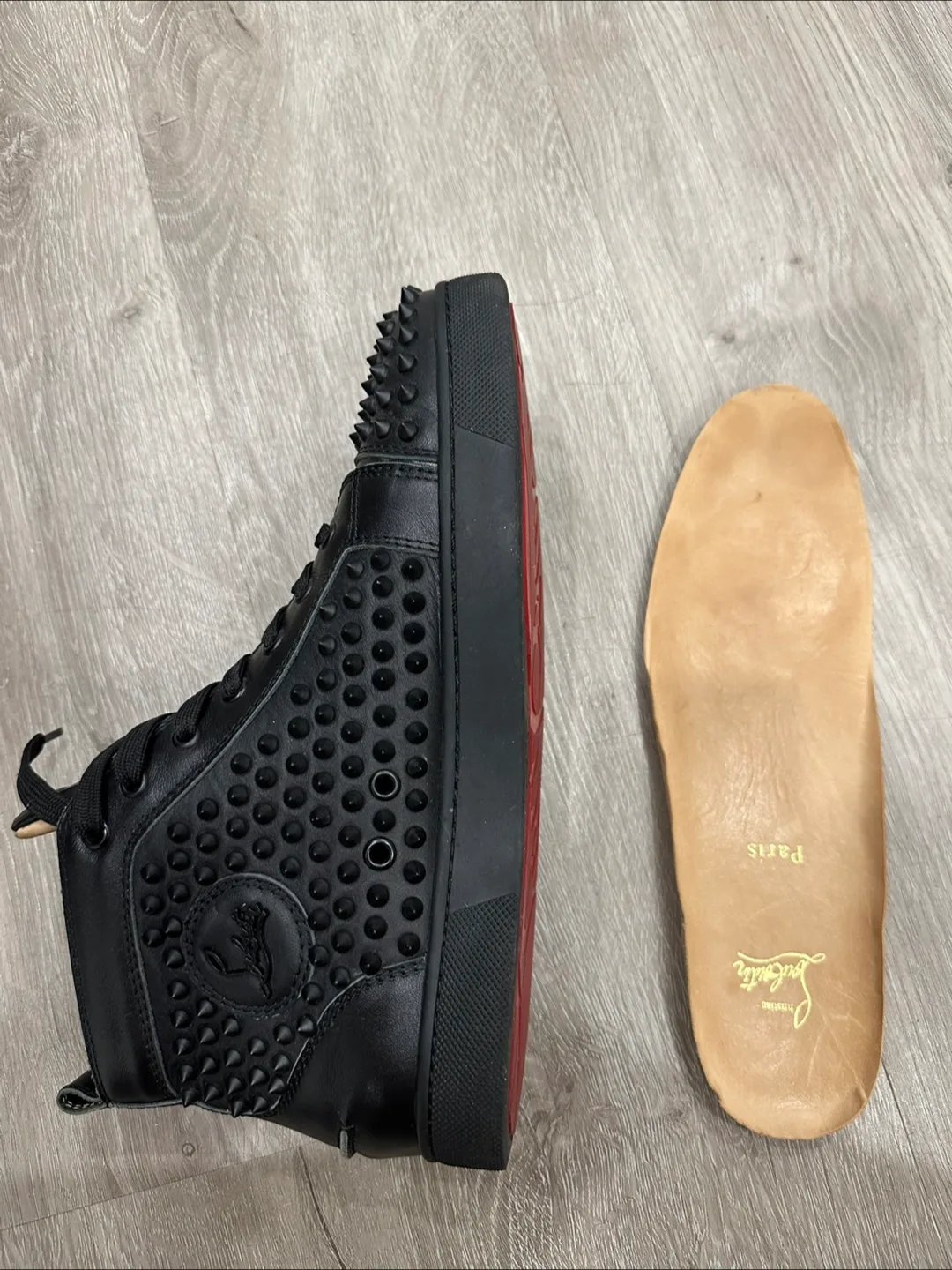 Christian Louboutin Black Spike Sneakers thumbnail