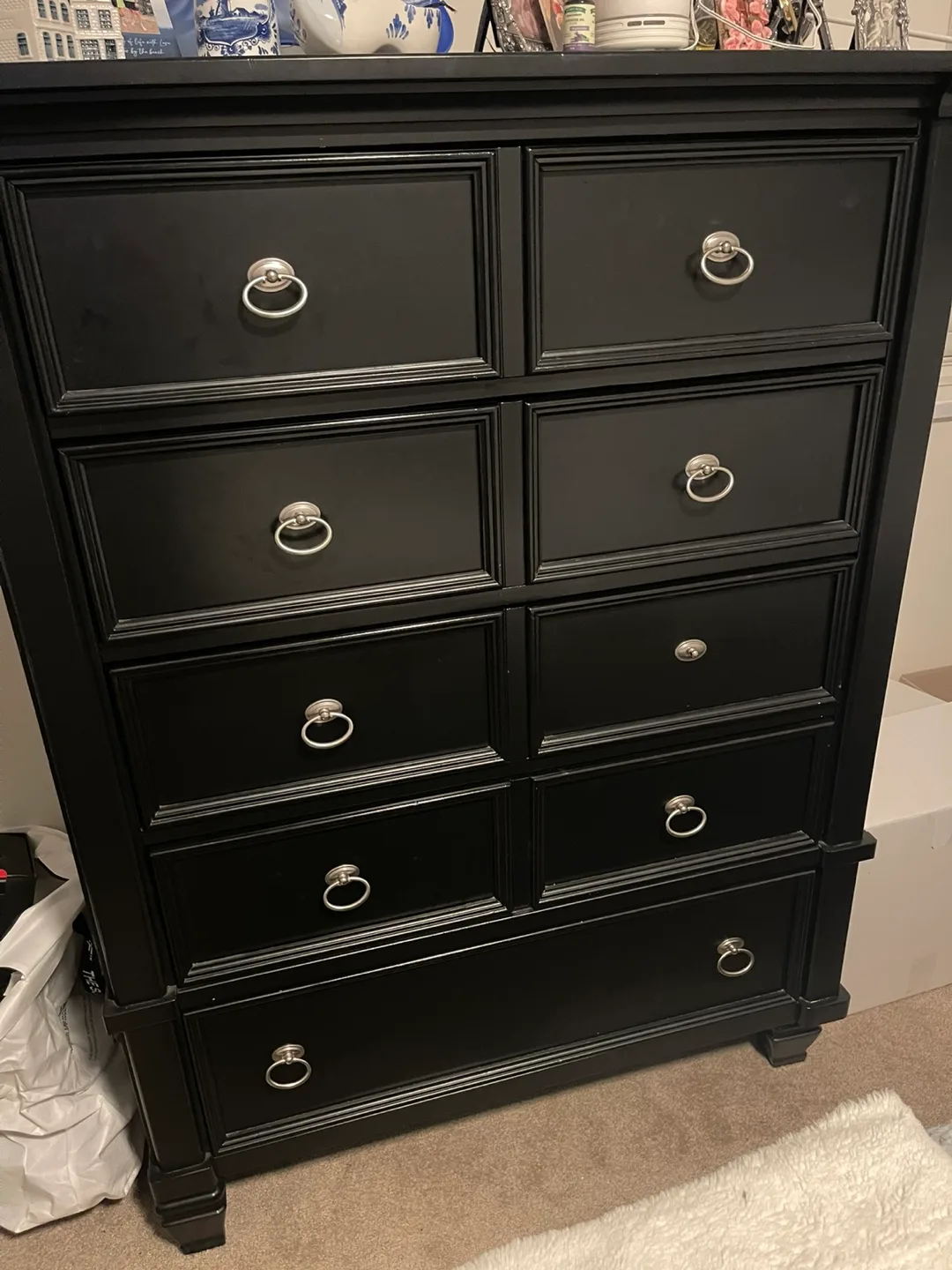 Black Dresser with Silver Handles image indicator(3)