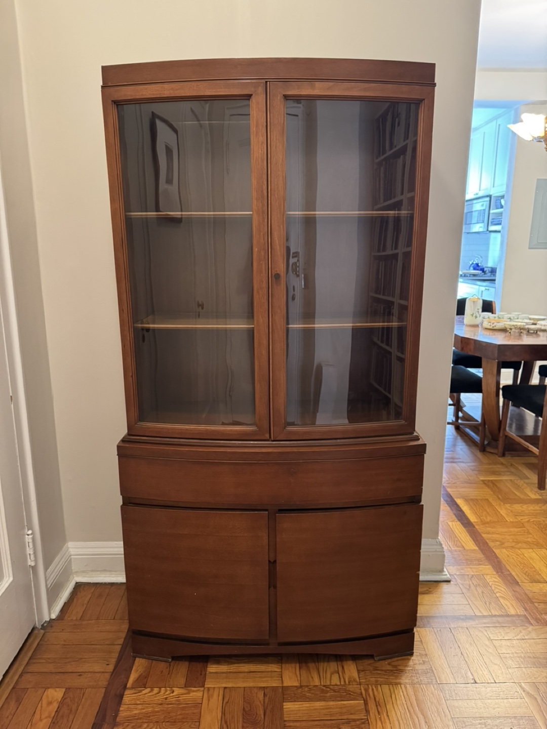 Vintage Wooden Curio Cabinet - photo 3