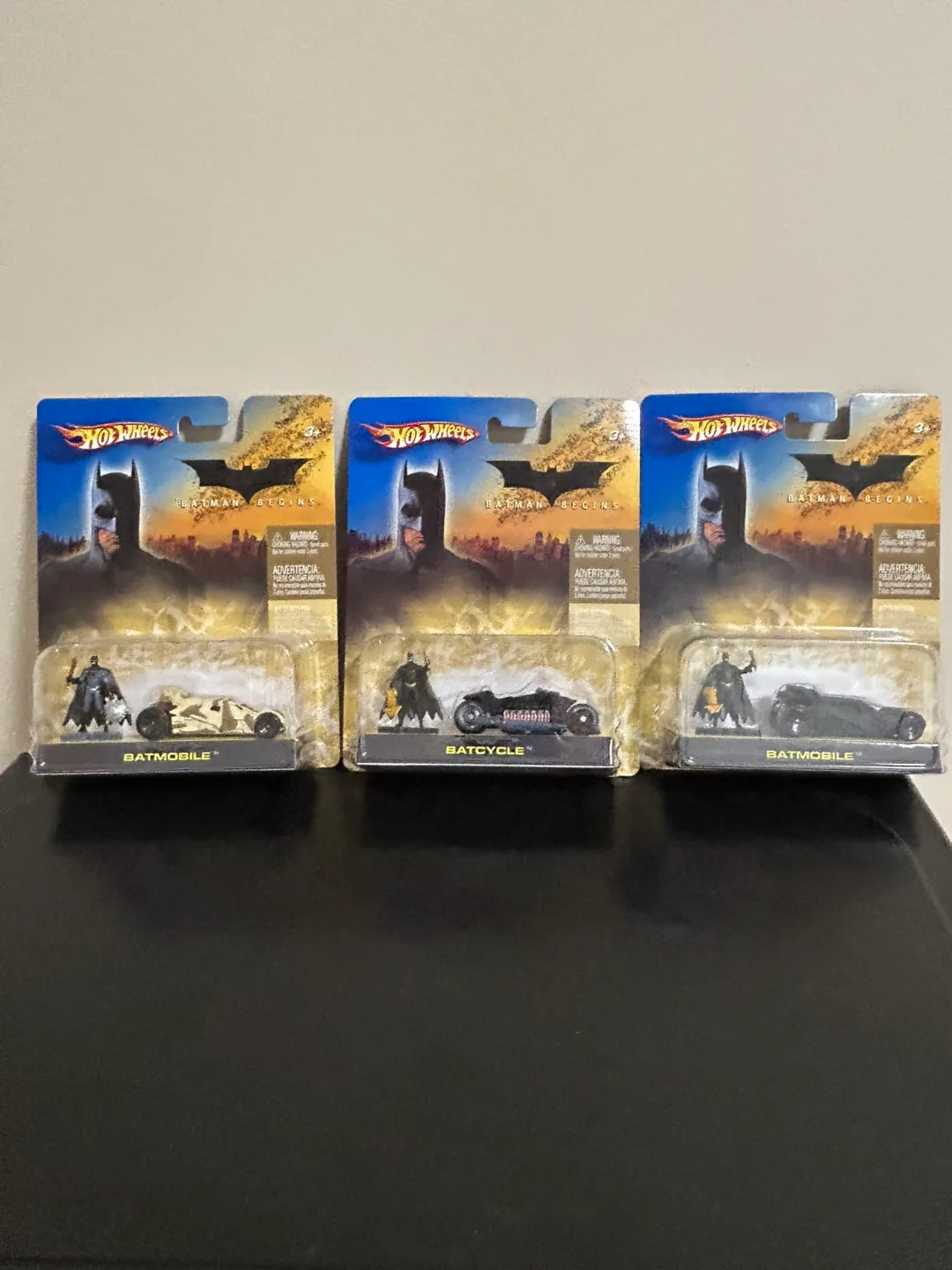 Hot Wheels Batman Begins Batmobiles and Batcycle thumbnail
