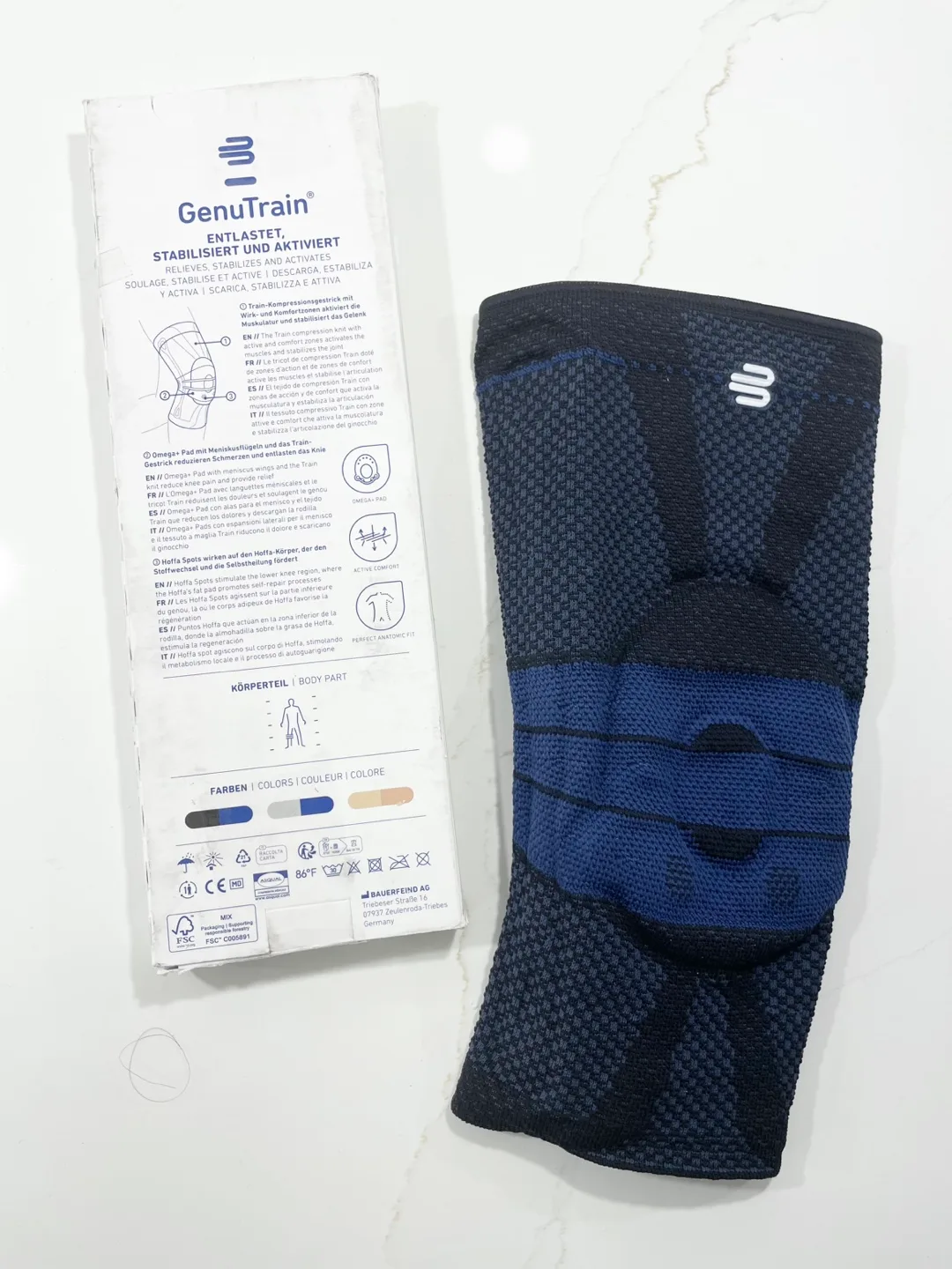Bauerfeind GenuTrain Knee Brace. Size 3. Black. New in Box. image indicator(2)