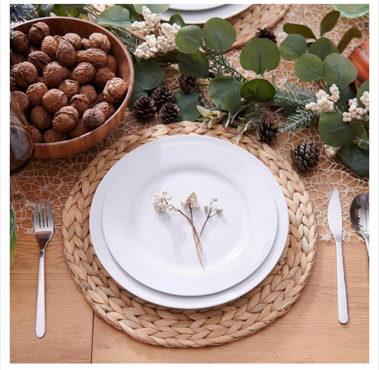 6 Pack, Rattan Round Placemats, Natural Hand-Woven. New! image indicator(3)