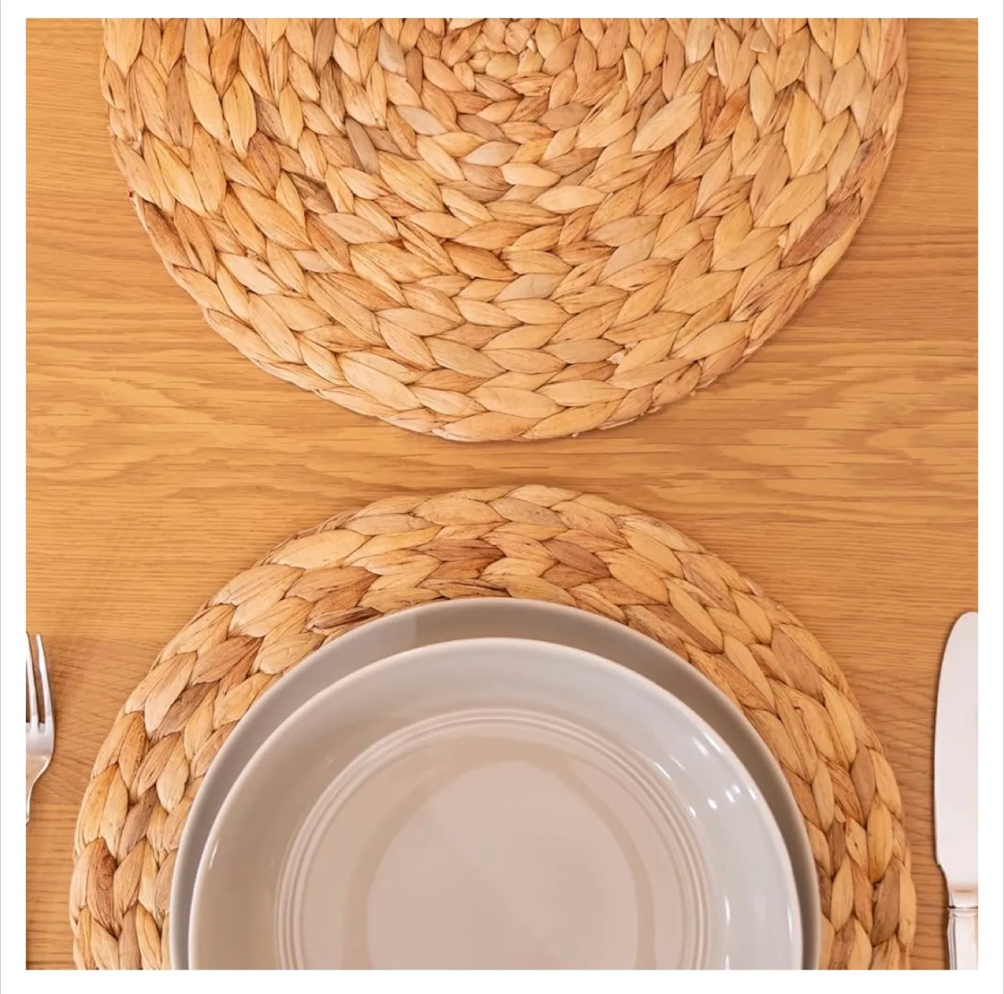 6 Pack, Rattan Round Placemats, Natural Hand-Woven. New! image indicator(7)
