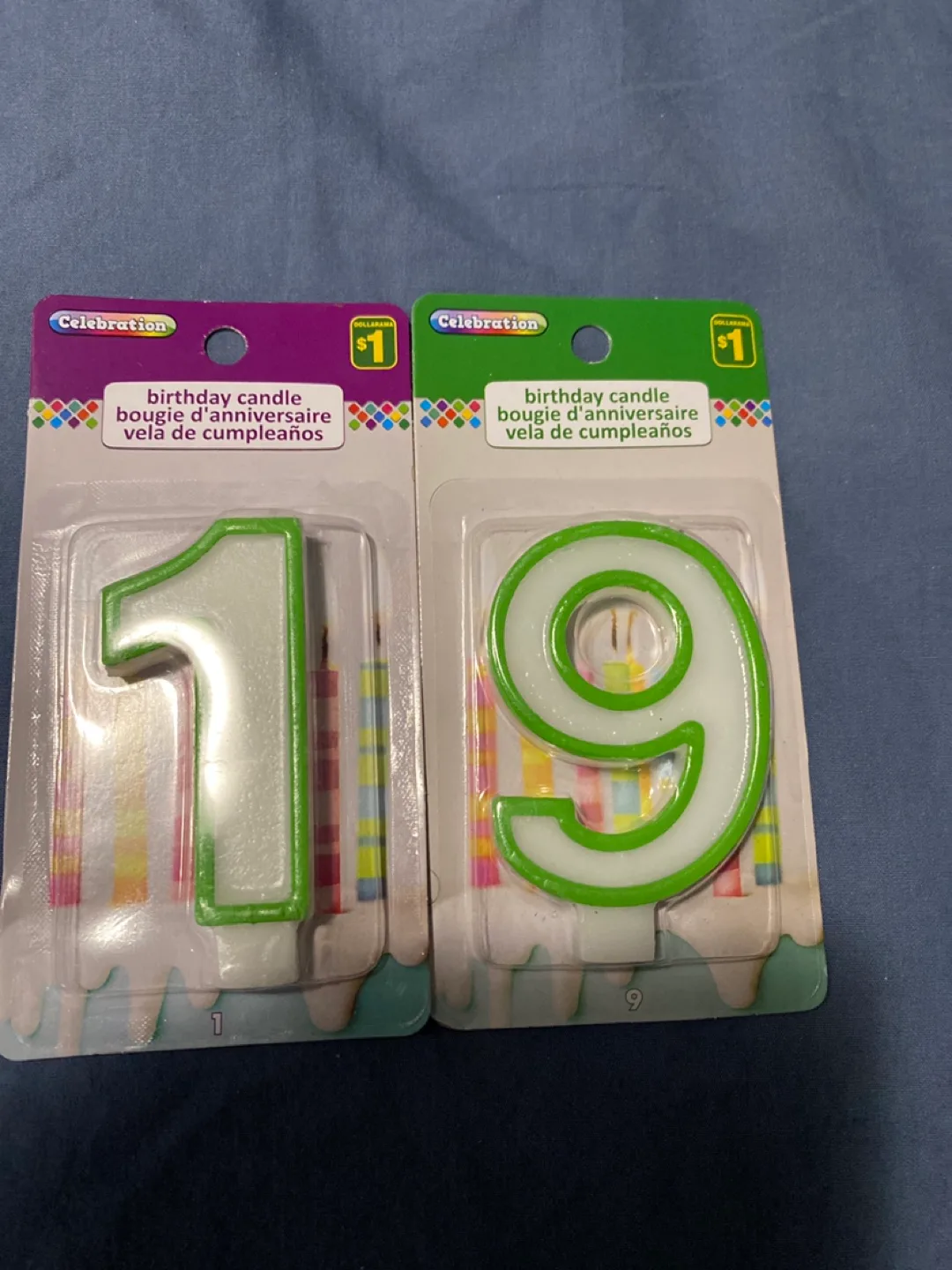 Birthday candles, number 1 and 9 thumbnail