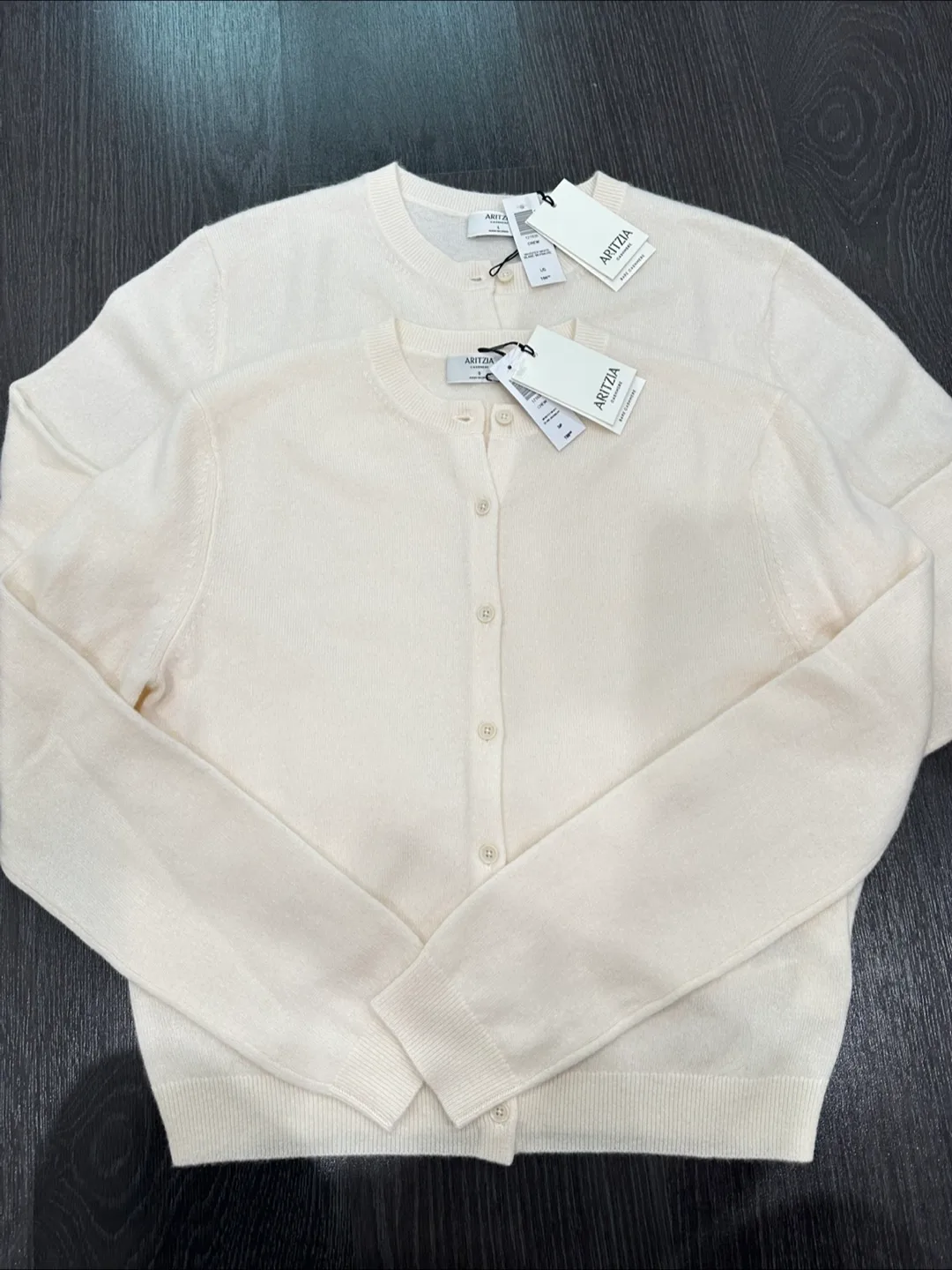 Aritiza Bare Cashmere Crew Cardigan Size M, L NWT thumbnail