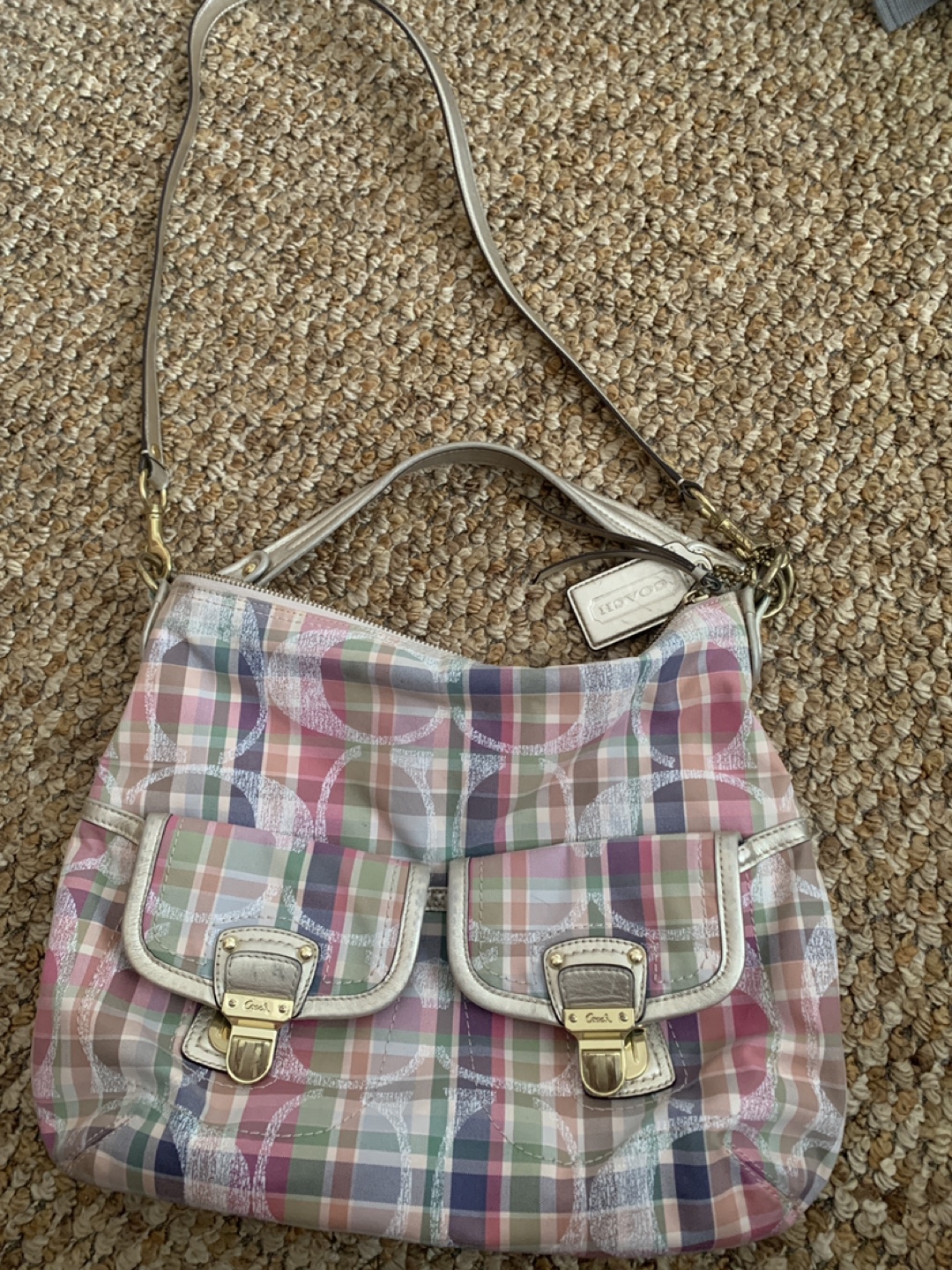 Coach Plaid Shoulder Bag