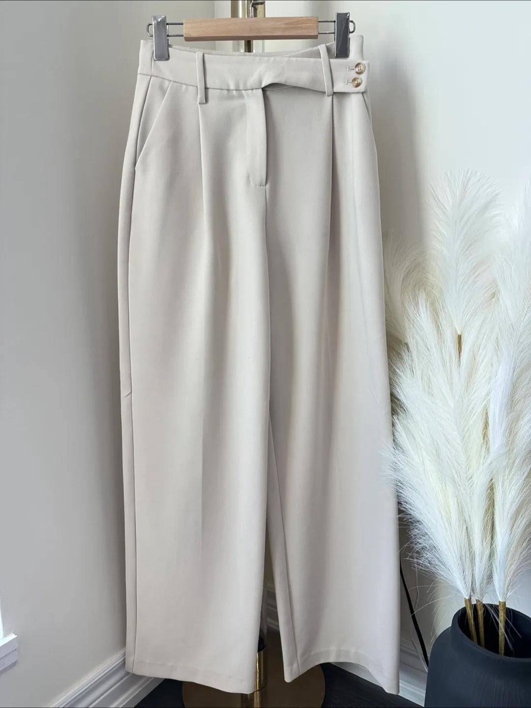 Oak + Fort Wide Leg Crossover Pants Size 2 thumbnail