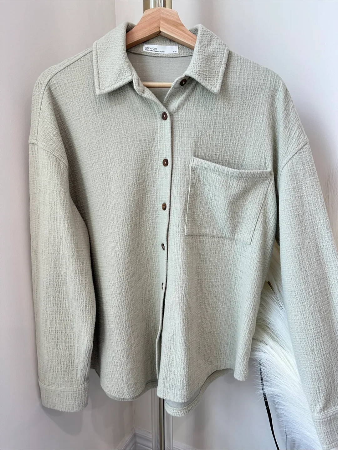 OAK + FORT Oversized Knit Shirt Size XS thumbnail