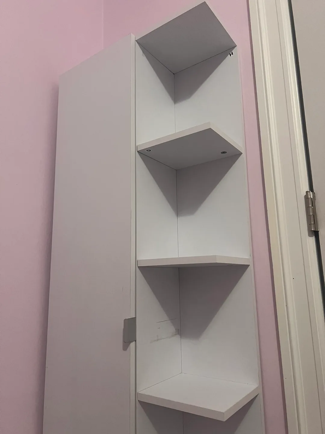 White Wooden Corner Cabinet image indicator(4)