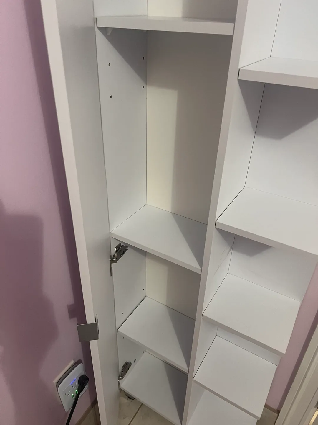 White Wooden Corner Cabinet image indicator(6)