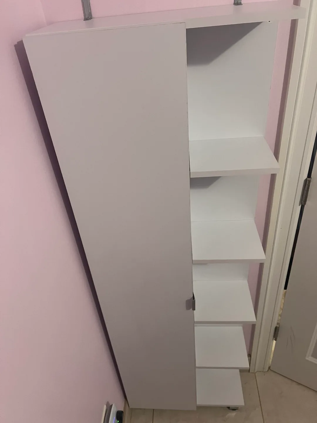 White Wooden Corner Cabinet image indicator(2)