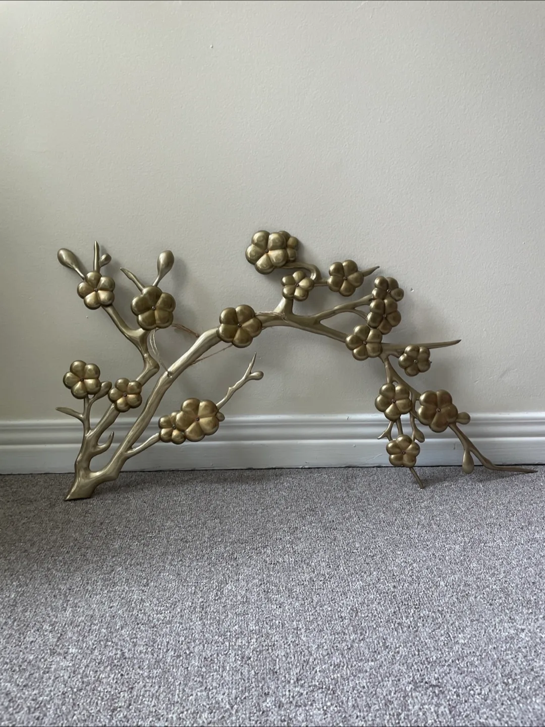 Vintage Brass Cherry Blossom Wall Decor thumbnail