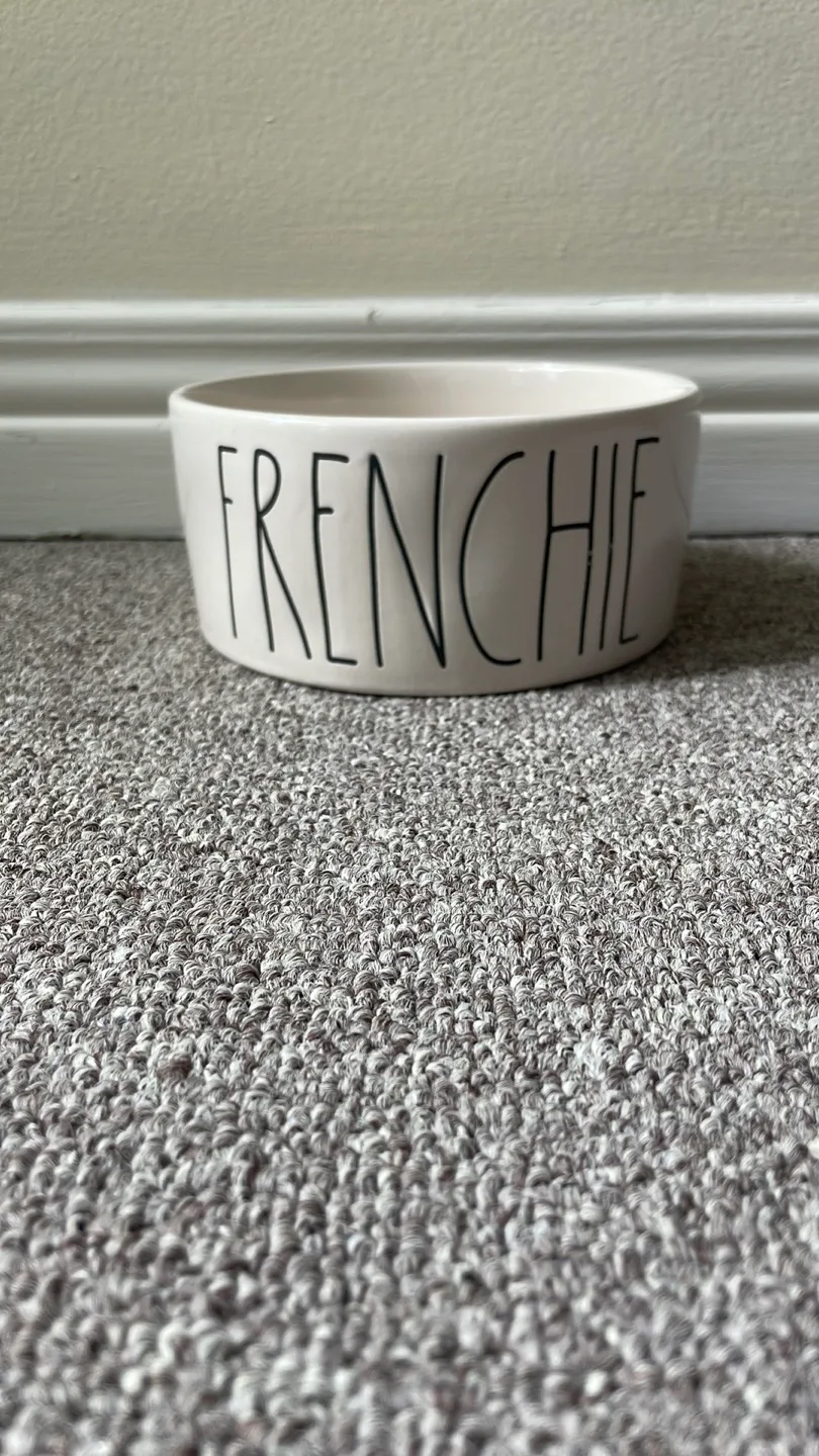 Rae Dunn Frenchie Dog Bowl thumbnail