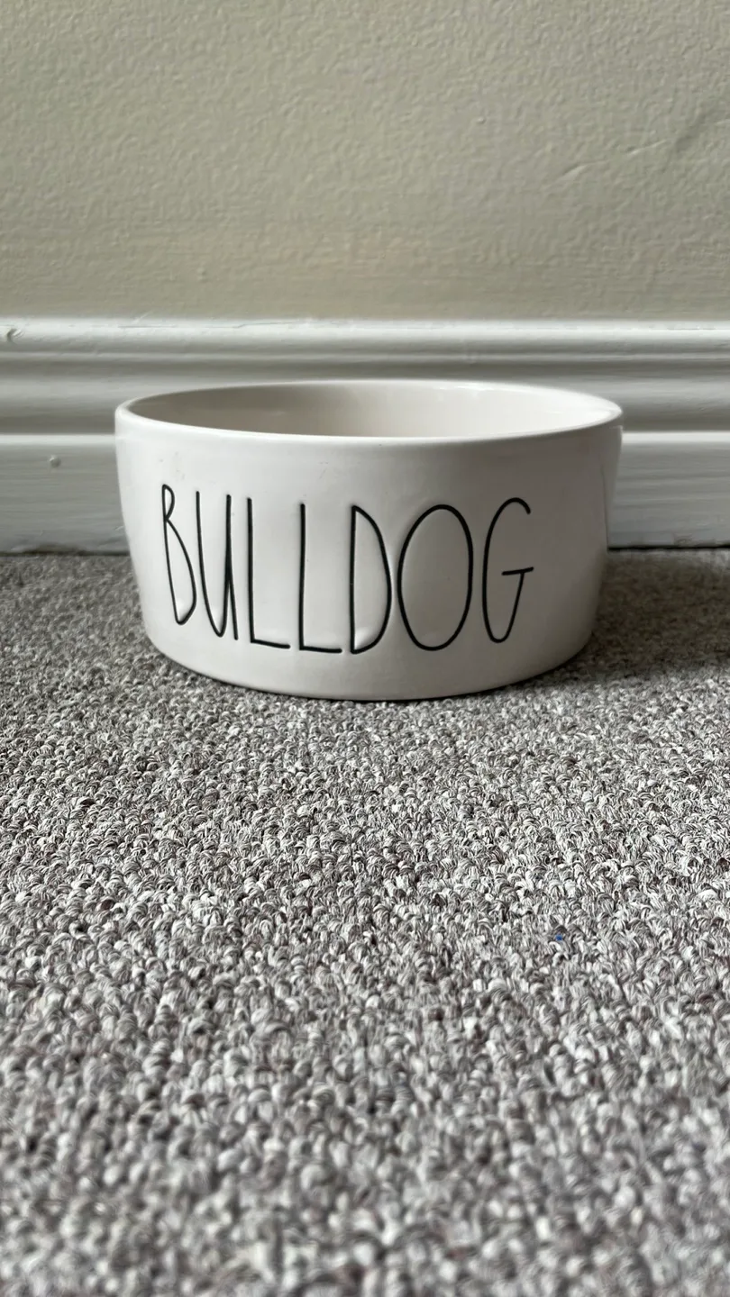 Rae Dunn Bulldog Pet Bowl thumbnail