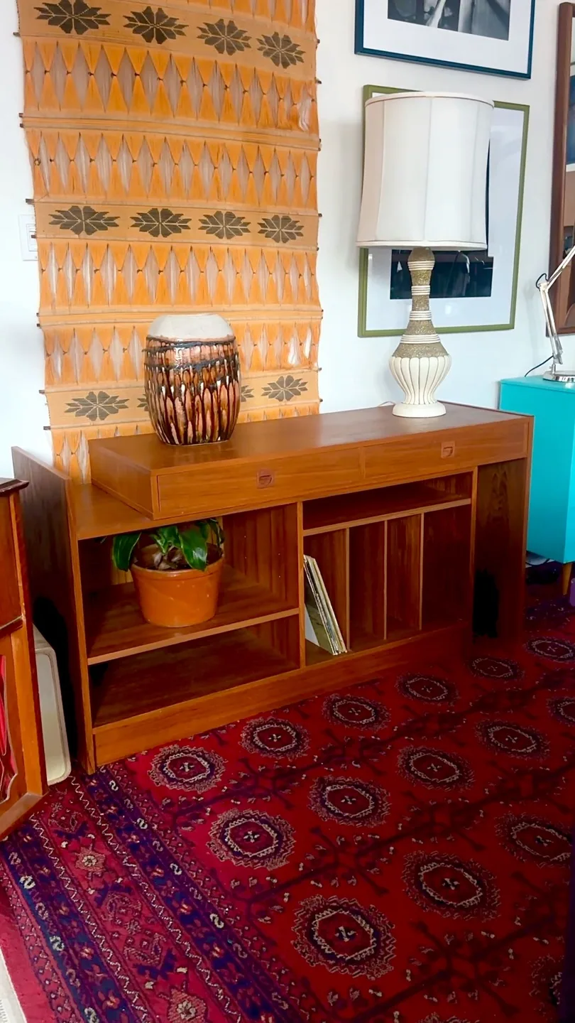 Teak MCM Expandable Record Cabinet 🤎 thumbnail