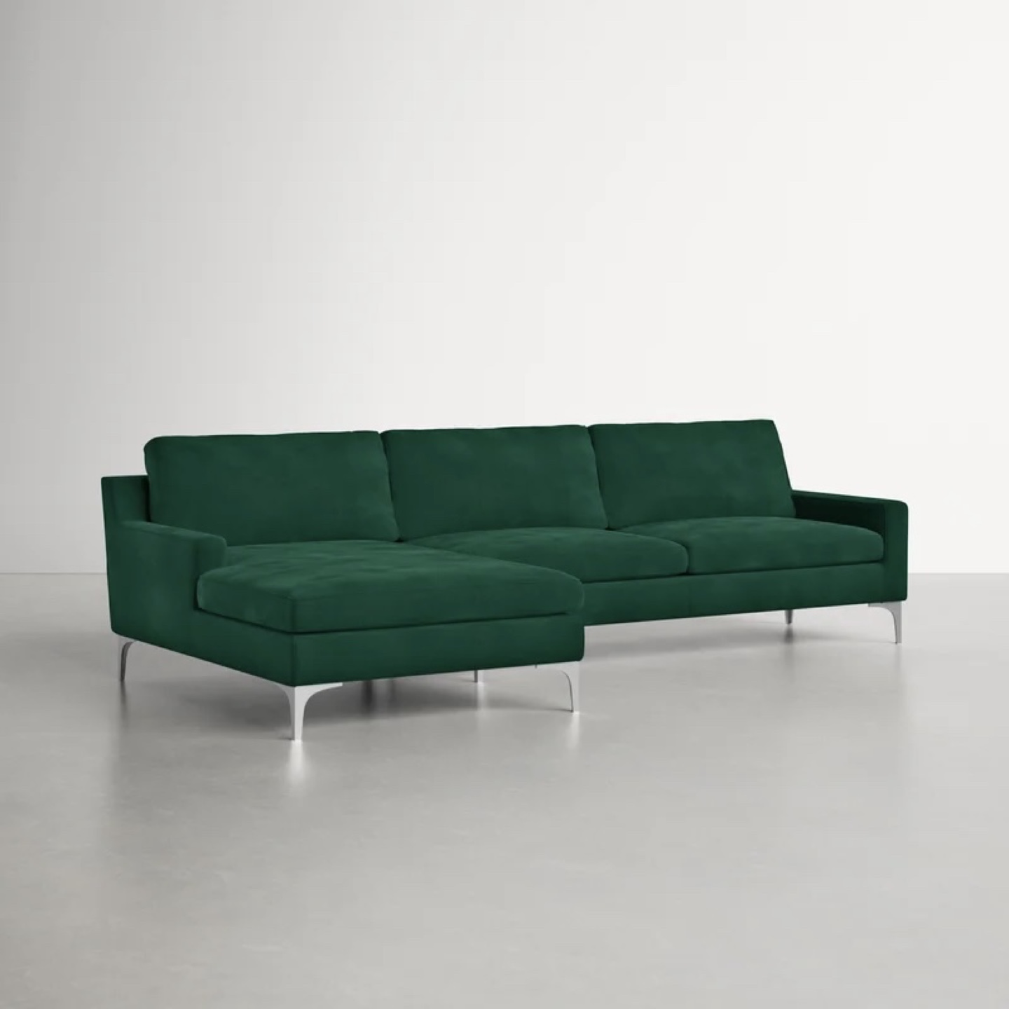 Green Velvet Sectional Sofa