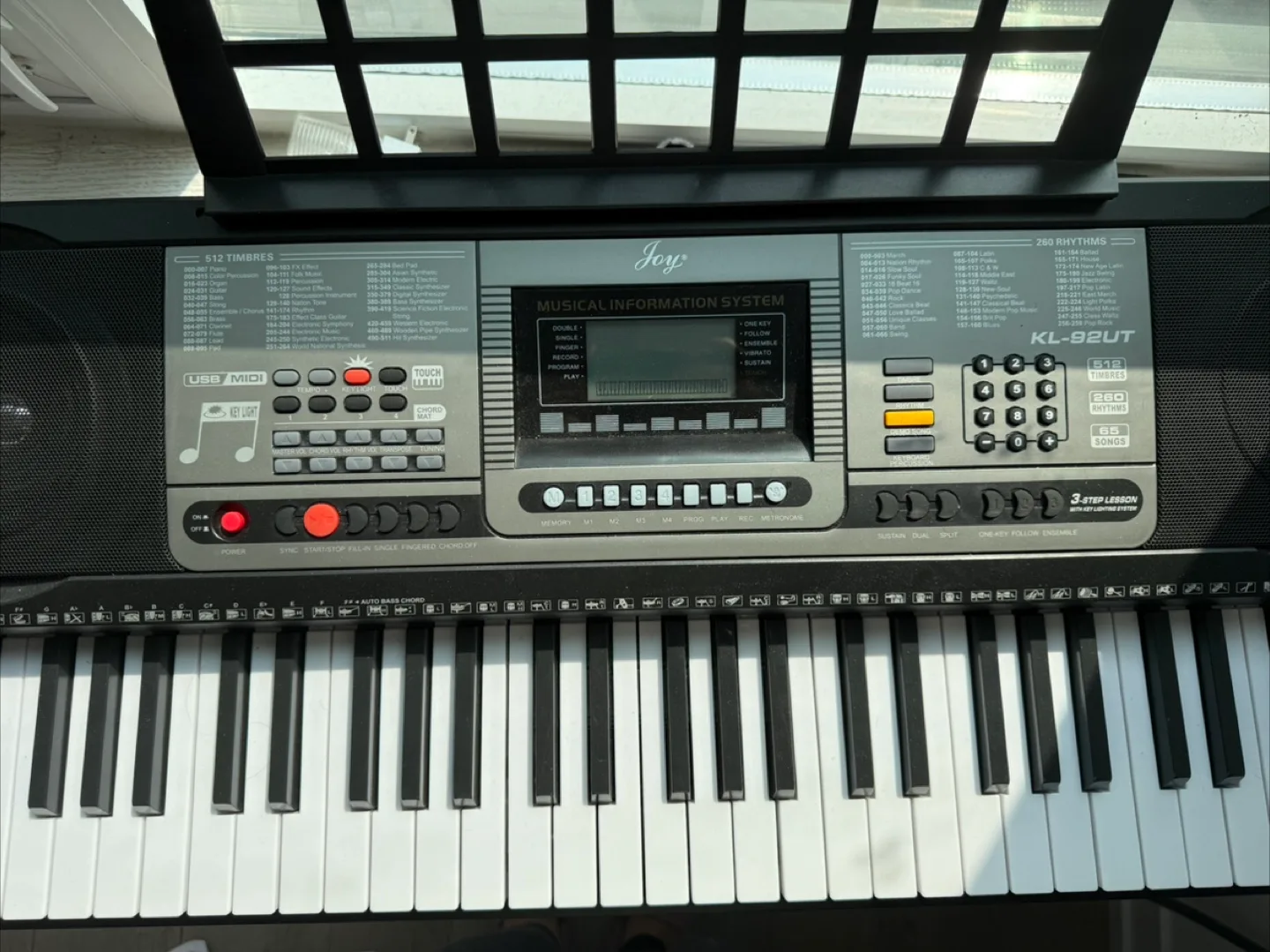 Electronic Keyboard with Stand and Stool thumbnail