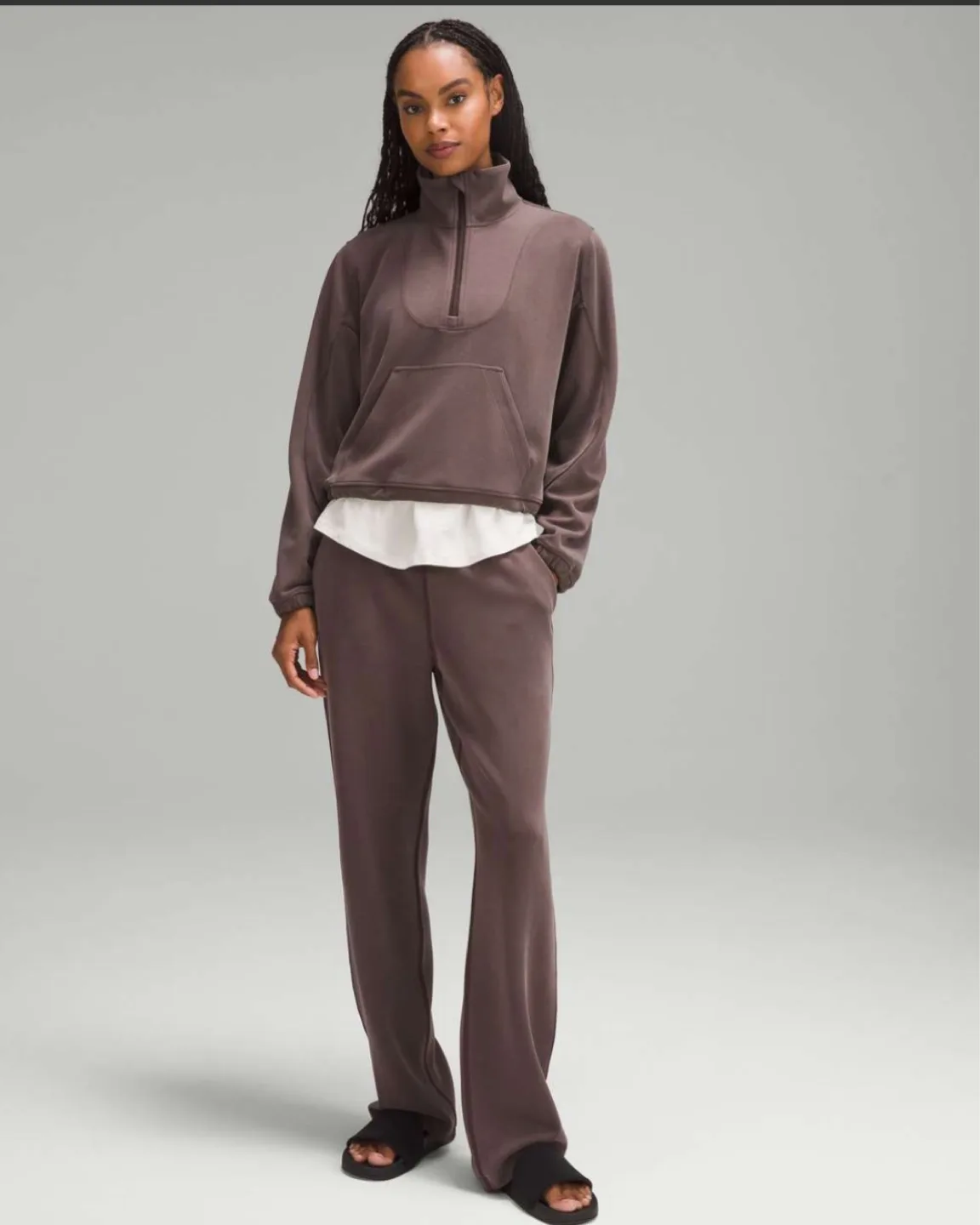 Lululemon Brushed Softstreme Ribbed Half Zip - size 6 image indicator(3)