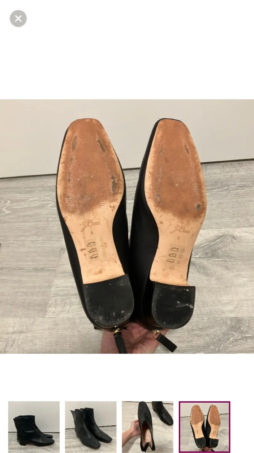 J.Crew Black Leather Ankle Boots image indicator(4)