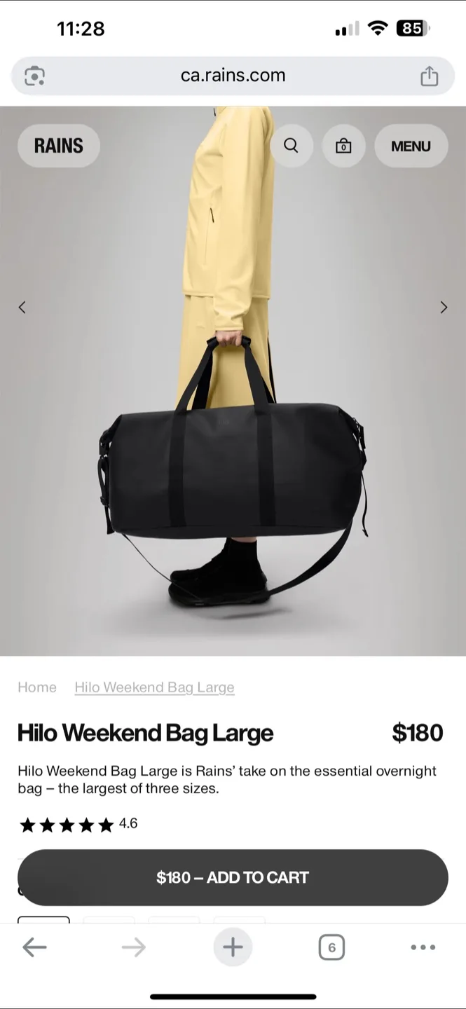 RAINS Hilo Weekend Bag W3 image indicator(5)