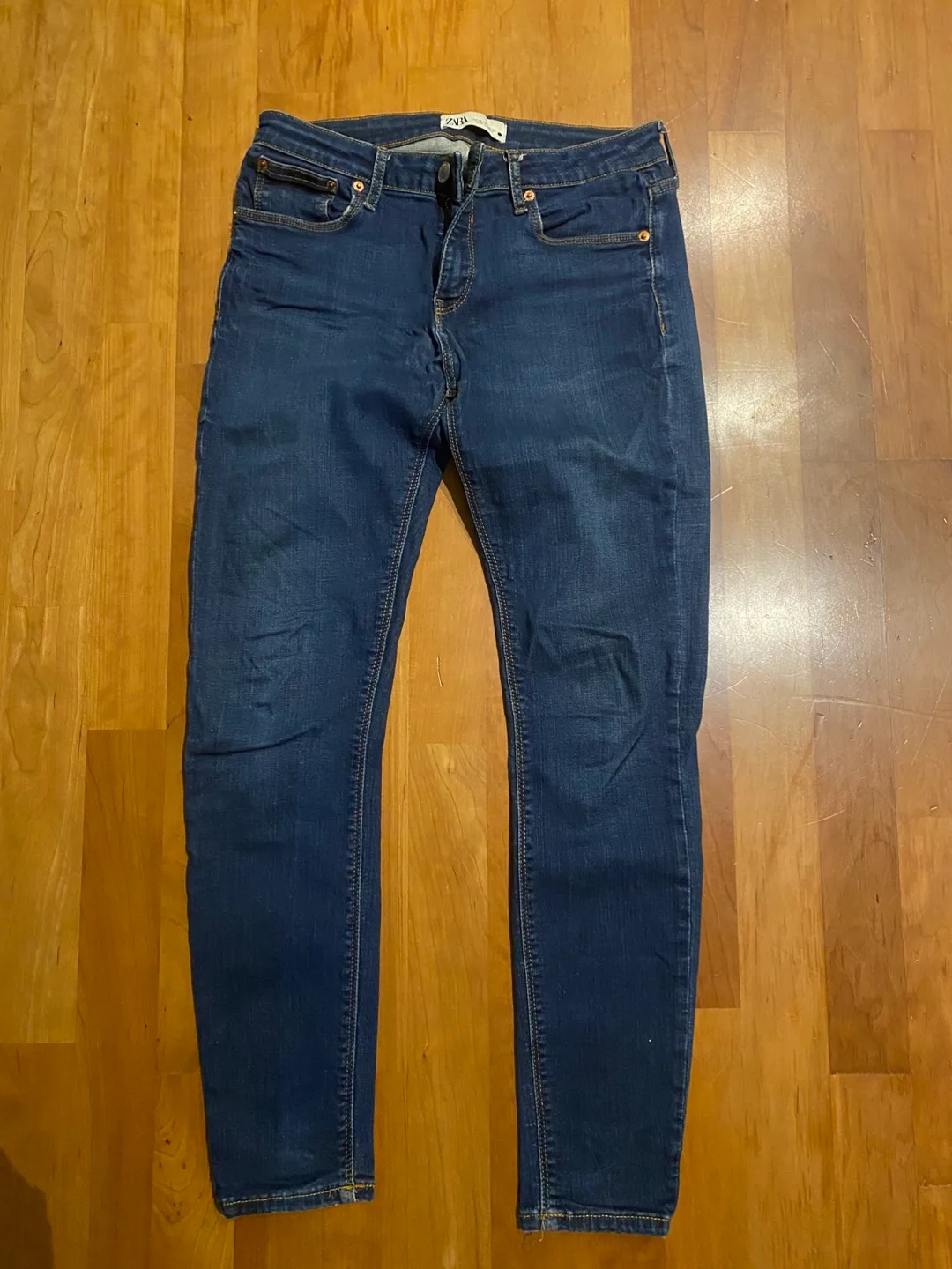 ZARA strech Dark Wash Denim Jeans thumbnail
