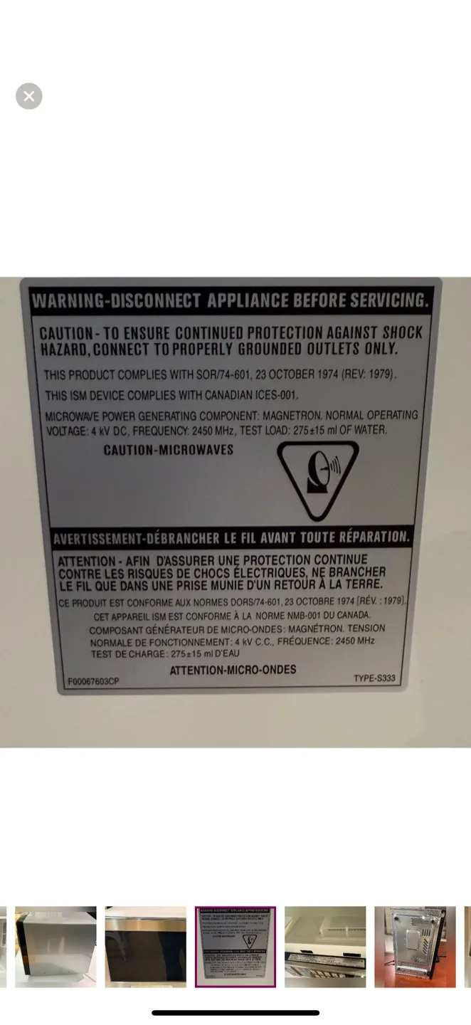 Panasonic NE-1054C Commercial Microwave Oven **PREOWNED** image indicator(4)