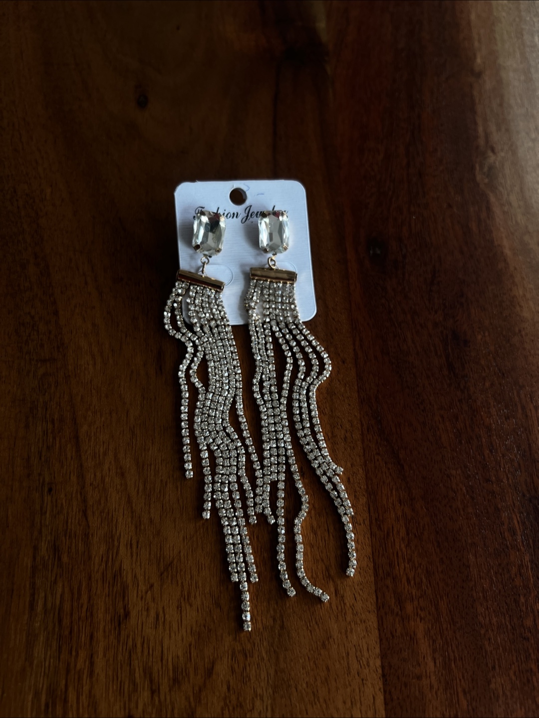 Dangling rhinestone earrings - photo 3