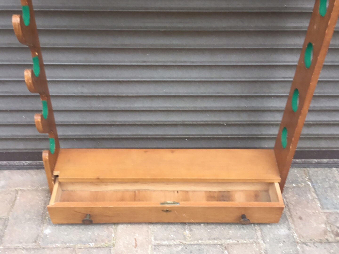 Wooden Gun Rack with Drawer - photo 2