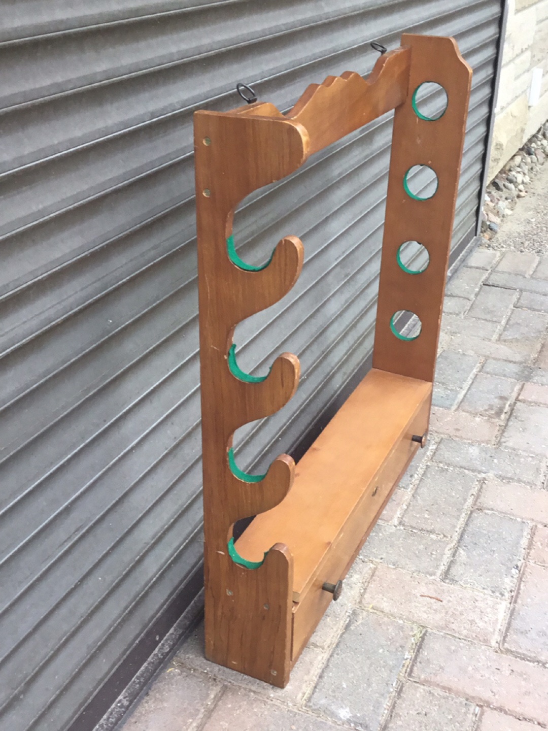 Wooden Gun Rack with Drawer - photo 3