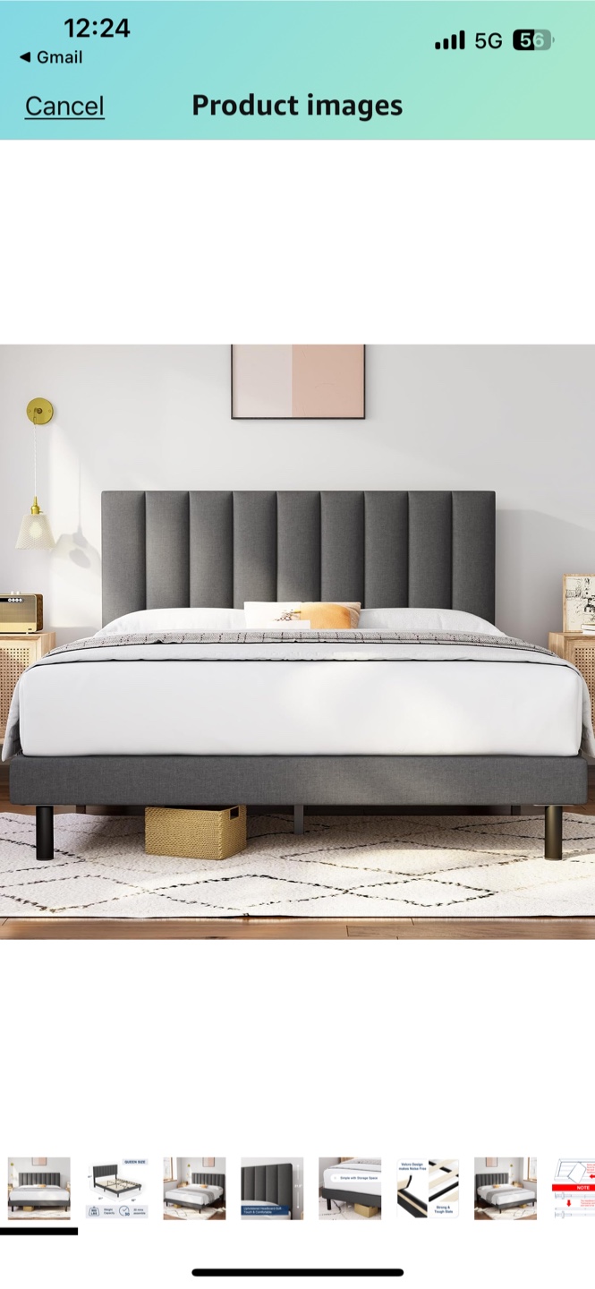 Queen size upholstered bed frame - photo 2