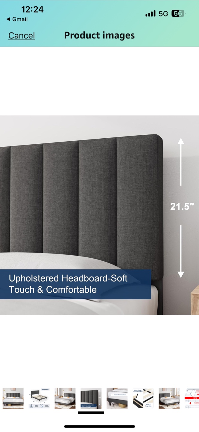 Queen size upholstered bed frame - photo 4