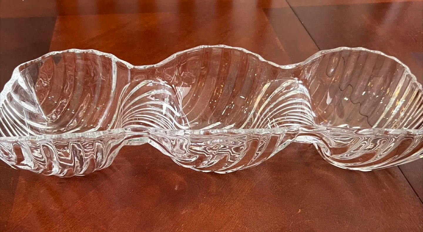 Clear Glass Divided Serving Dish thumbnail